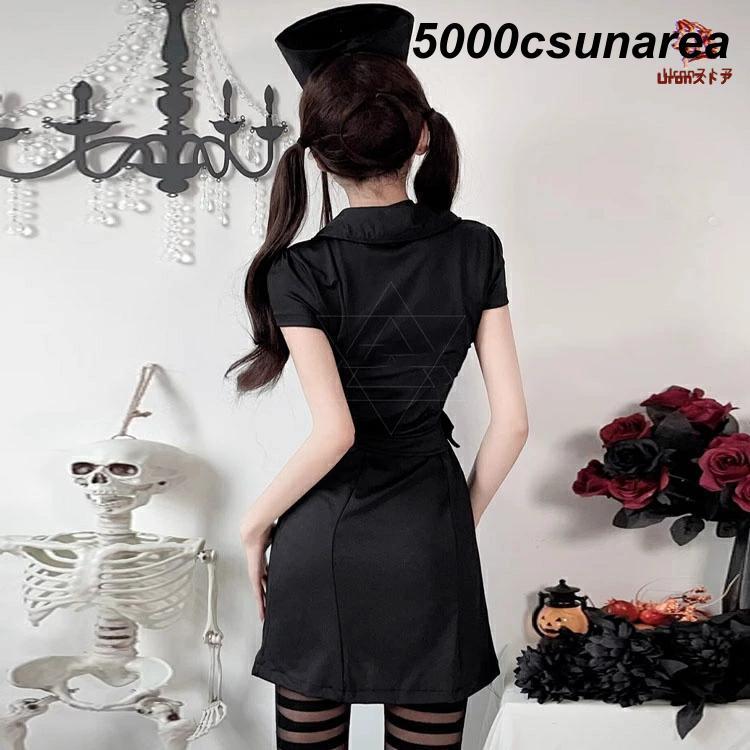 FCZY ナース 衣装 ハロウィン ナース服 女医 医者 ワンピース 帽子 可愛い 仮装 コスチューム こすぷれ コス おすすめ 大人 レデ - 画像 (3)
