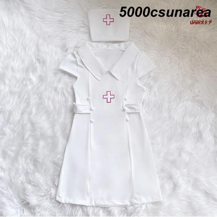 FCZY ナース 衣装 ハロウィン ナース服 女医 医者 ワンピース 帽子 可愛い 仮装 コスチューム こすぷれ コス おすすめ 大人 レデ - 画像 (8)