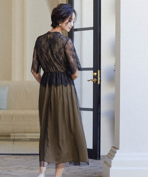 niana ドレス スカラップレースパーティードレス - 画像 (9)