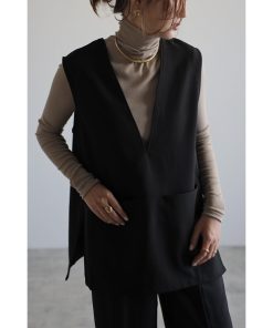 Bonjour Sagan ベスト ジレ フロントポケットベスト レディース