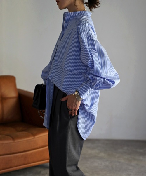 Bonjour Sagan ブラウス シャツ フライヨークストライプシャツ レディース - 画像 (7)