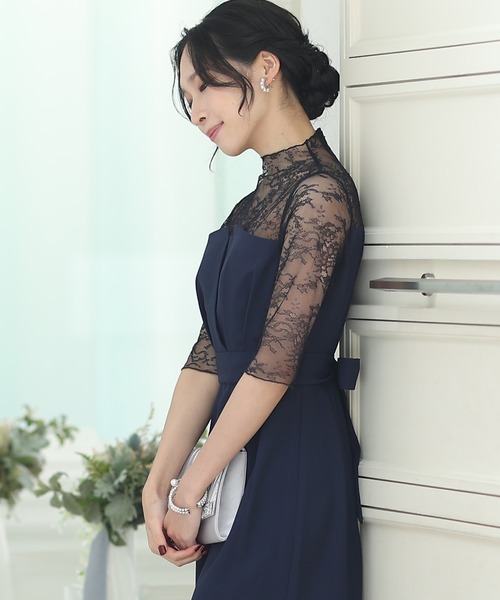 PourVous パンツドレス テーパードパンツフォーマルお呼ばれロング丈&結婚式ビスチェオールインワン パーティー オケージョンドレス 七五三 ママ お - 画像 (3)