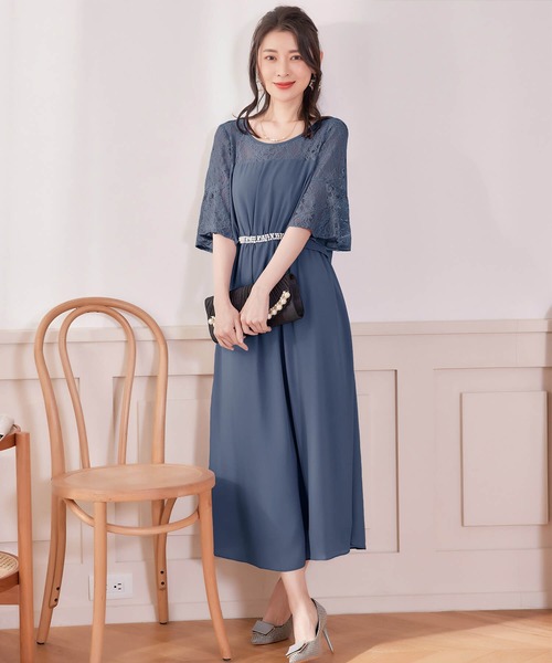 Cinderella ドレス ロングドレス 結婚式 パーティー ワンピース ロング丈 大きいサイズ マタニティ フォーマル レース フリル マキシ きれいめ - 画像 (3)