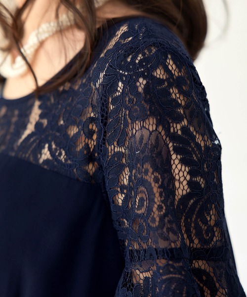 Cinderella ドレス ロングドレス 結婚式 パーティー ワンピース ロング丈 大きいサイズ マタニティ フォーマル レース フリル マキシ きれいめ - 画像 (8)