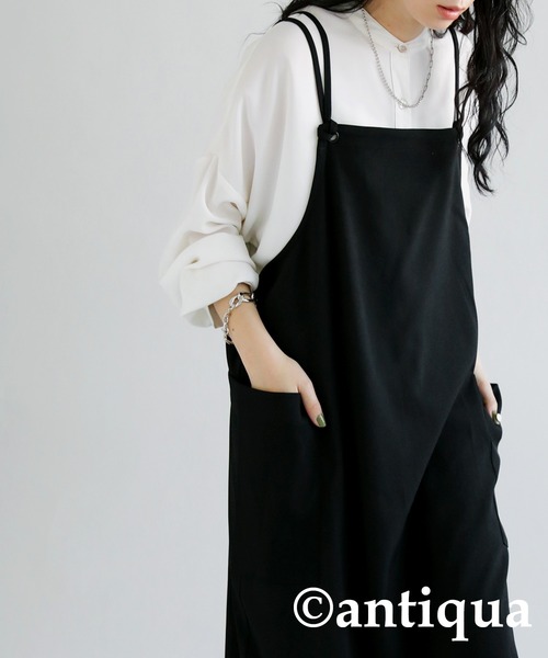 antiqua サロペット オーバーオール ビッグポケットサロペットスカート レディース - 画像 (3)