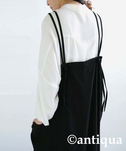 antiqua サロペット オーバーオール ビッグポケットサロペットスカート レディース - 画像 (6)