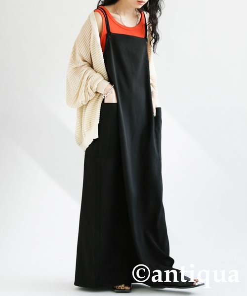 antiqua サロペット オーバーオール ビッグポケットサロペットスカート レディース - 画像 (7)