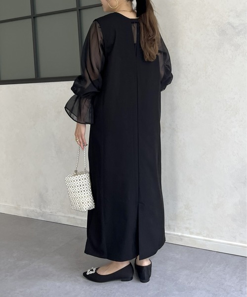 prose verse ドレス 「ON・OFF使える」シアーブラウスセットキーネックワンピース - 画像 (7)