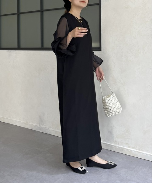 prose verse ドレス 「ON・OFF使える」シアーブラウスセットキーネックワンピース - 画像 (9)