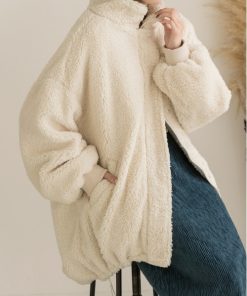 ad thie ブルゾン アウター スタンドカラー モンスターボアジャケット レディース