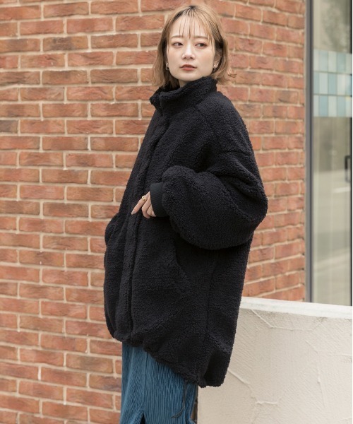 ad thie ブルゾン アウター スタンドカラー モンスターボアジャケット レディース - 画像 (9)