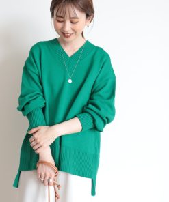 AMERICAN HOLIC ニット セーター エコカルットVネックプルオーバー「エコ・軽い・ニット」 レディース