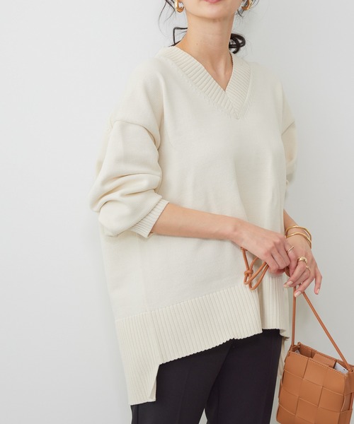 AMERICAN HOLIC ニット セーター エコカルットVネックプルオーバー「エコ・軽い・ニット」 レディース - 画像 (2)