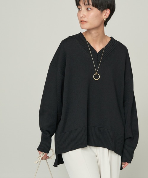 AMERICAN HOLIC ニット セーター エコカルットVネックプルオーバー「エコ・軽い・ニット」 レディース - 画像 (3)