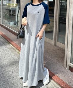 U.S. POLO ASSN. ワンピース 「U.S.POLO ASSN.」ラグランカットソーAラインワンピース