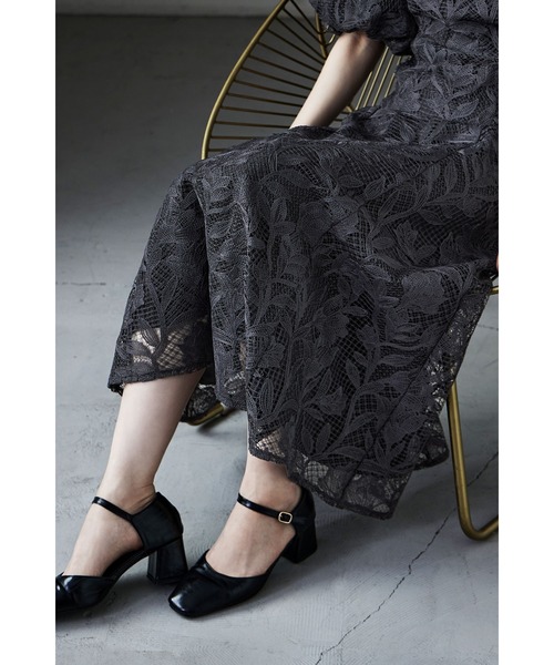 etoll. ドレス パフオフショルダーレースドレス - 画像 (9)