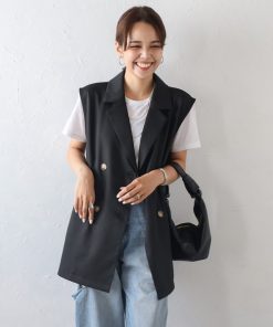 Bonjour Sagan ベスト ジレ ダブルボタンジレ「セットアップ対応」 レディース