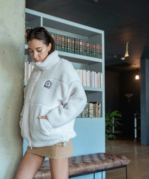 ROXY ブルゾン アウター BETTER THAN THE SUN/ロキシードローコード付きモコモコボアブルゾン レディース - 画像 (5)