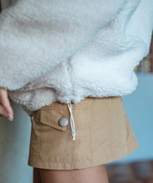 ROXY ブルゾン アウター BETTER THAN THE SUN/ロキシードローコード付きモコモコボアブルゾン レディース - 画像 (7)