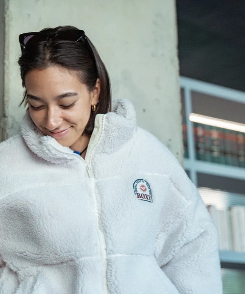 ROXY ブルゾン アウター BETTER THAN THE SUN/ロキシードローコード付きモコモコボアブルゾン レディース - 画像 (8)