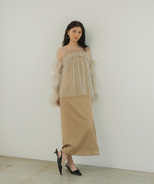 ANDRESD ドレス 「ZOZO限定アイテム」 カッティングカーブドレス・デコラティブチュールトップス / cutting curve dress ・ decora - 画像 (8)