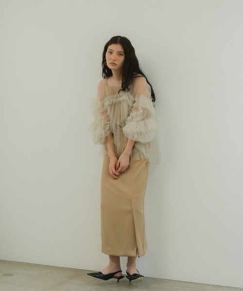 ANDRESD ドレス 「ZOZO限定アイテム」 カッティングカーブドレス・デコラティブチュールトップス / cutting curve dress ・ decora - 画像 (6)