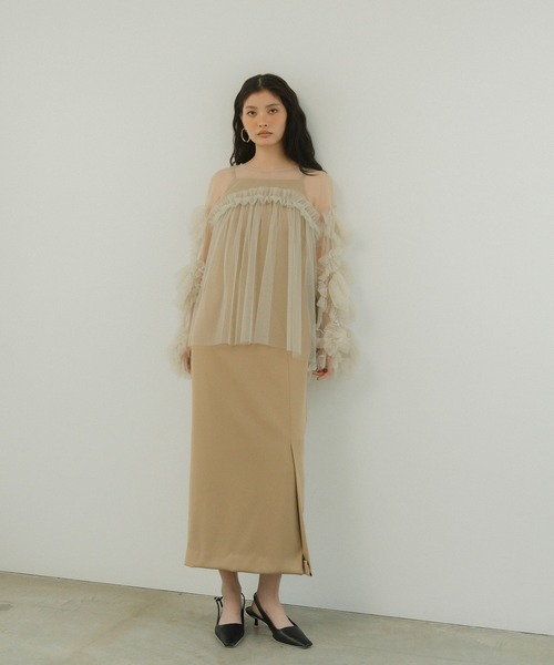 ANDRESD ドレス 「ZOZO限定アイテム」 カッティングカーブドレス・デコラティブチュールトップス / cutting curve dress ・ decora - 画像 (7)