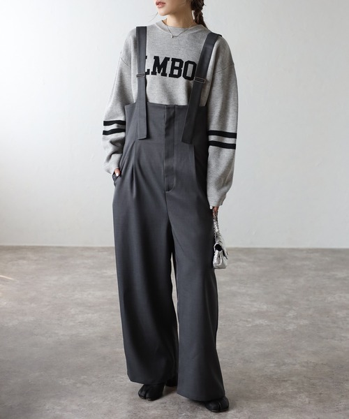 Bonjour Sagan サロペット オーバーオール ハイウエストワイドサロペット レディース - 画像 (2)