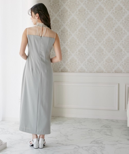 Jolie et ドレス シャーリングフリルビスチェ+ノースリーブワンピースドレス - 画像 (8)