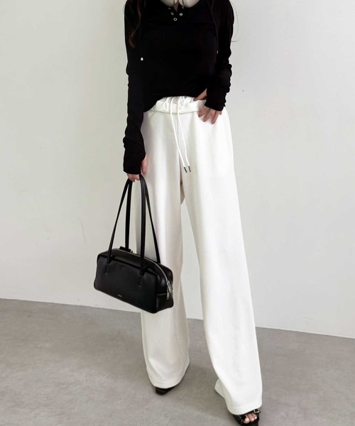 GeeRA スウェットパンツ ジャージ ダブルウエストワイドスウェットパンツ レディース - 画像 (9)