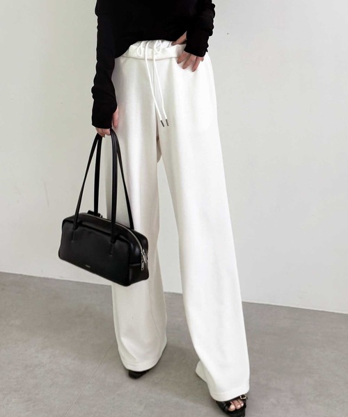 GeeRA スウェットパンツ ジャージ ダブルウエストワイドスウェットパンツ レディース - 画像 (5)