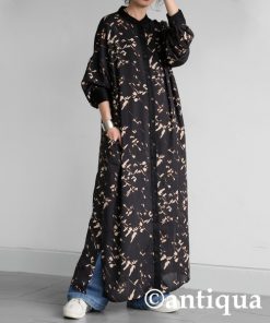 antiqua シャツワンピース レイヤードワンピース