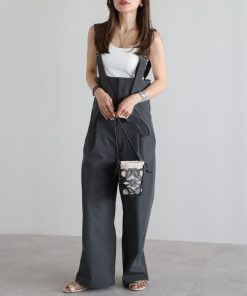 Bonjour Sagan サロペット オーバーオール 「撥水・接触冷感・UVカット」ハイウエストサロペット レディース