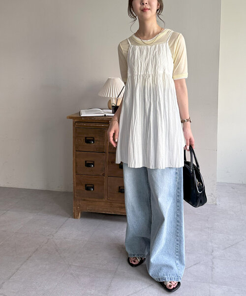 Discoat tシャツ レイヤード5分袖「WEB限定カラーあり」 レディース - 画像 (7)