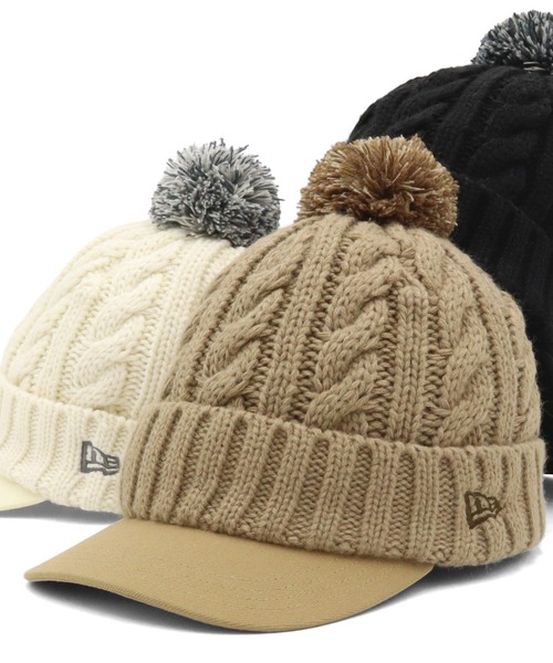 NEW ERA ニット帽 ニットキャップ ニューエラゴルフ レディース バイザーニット帽 無地 - 画像 (4)