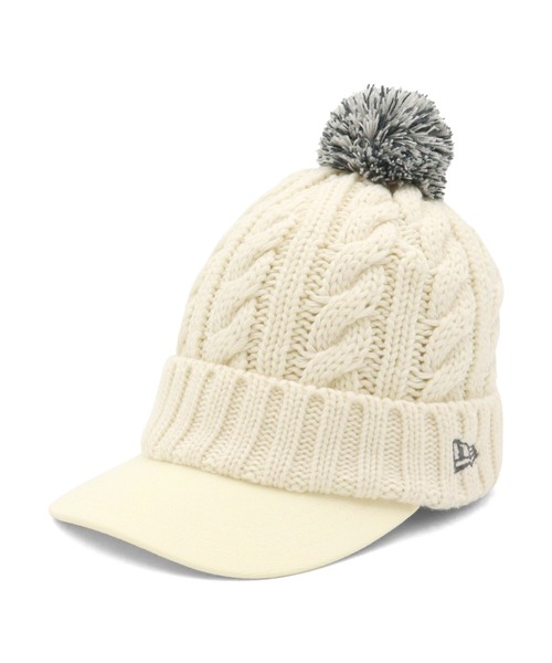 NEW ERA ニット帽 ニットキャップ ニューエラゴルフ レディース バイザーニット帽 無地 - 画像 (5)