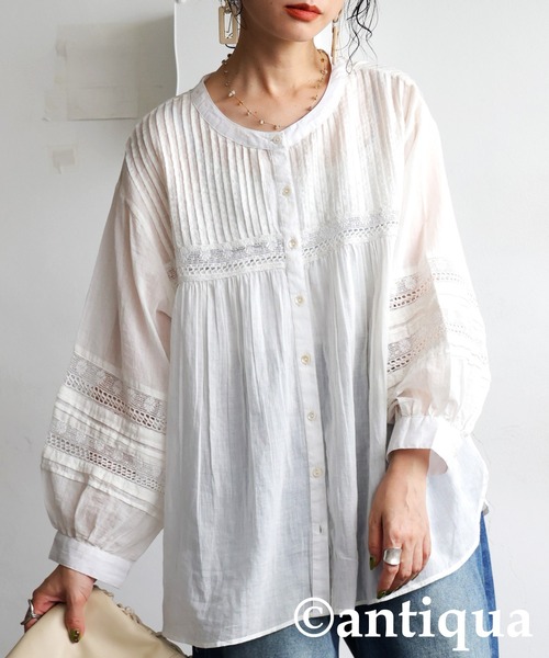 antiqua ブラウス シャツ 刺繍ブラウス レディース - 画像 (2)