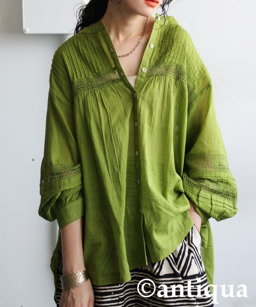 antiqua ブラウス シャツ 刺繍ブラウス レディース - 画像 (4)