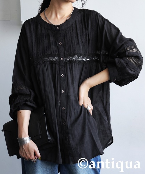 antiqua ブラウス シャツ 刺繍ブラウス レディース - 画像 (3)