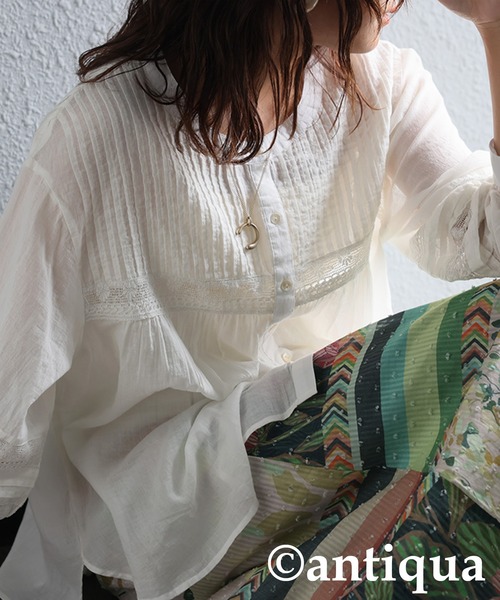 antiqua ブラウス シャツ 刺繍ブラウス レディース - 画像 (8)