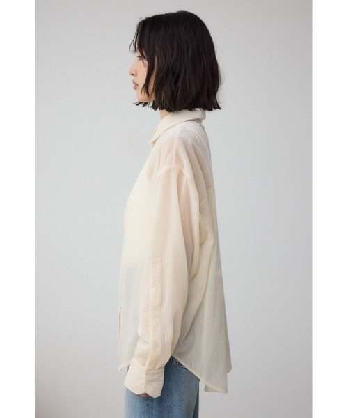 AZUL BY MOUSSY ブラウス シャツ シアーコーデュロイ袖スリットボタンシャツ レディース - 画像 (9)