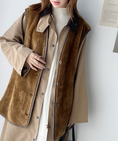 Java 「Java」 ベスト LARGE ブラウン レディース