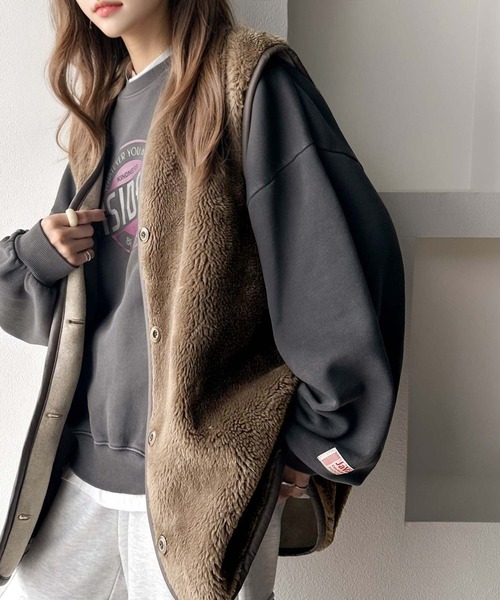 Java 「Java」 ベスト LARGE ブラウン レディース - 画像 (3)