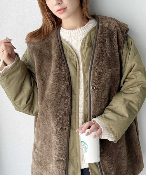 Java 「Java」 ベスト LARGE ブラウン レディース - 画像 (5)