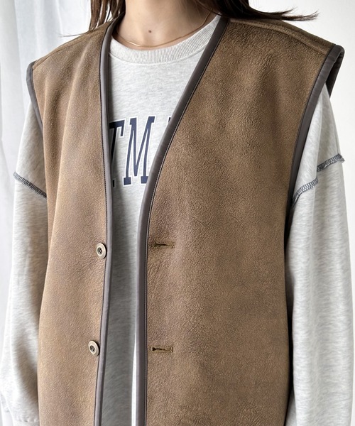 Java 「Java」 ベスト LARGE ブラウン レディース - 画像 (8)