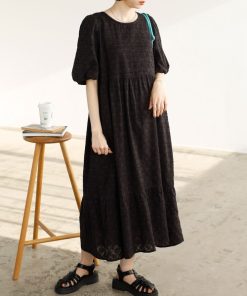 GeeRA 「GeeRA」 半袖ワンピース MEDIUM ブラック レディース