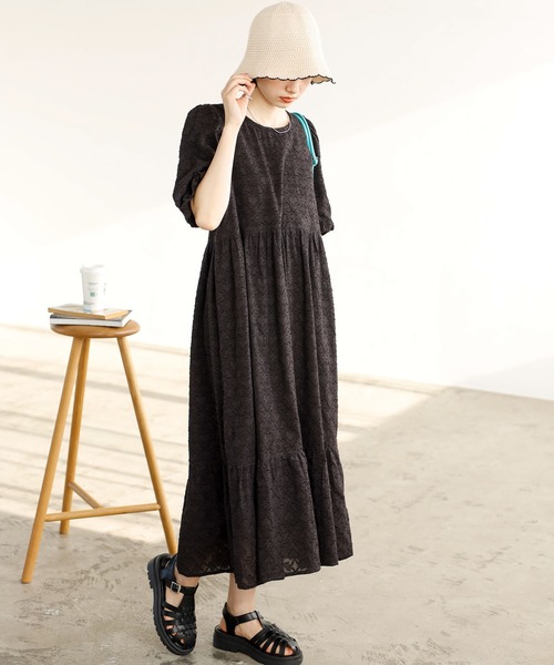 GeeRA 「GeeRA」 半袖ワンピース MEDIUM ブラック レディース - 画像 (2)