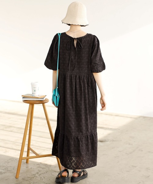 GeeRA 「GeeRA」 半袖ワンピース MEDIUM ブラック レディース - 画像 (4)