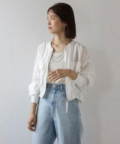 Bonjour Sagan 「Bonjour Sagan」 ジップアップブルゾン FREE オフホワイト レディース