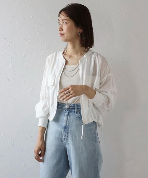 Bonjour Sagan 「Bonjour Sagan」 ジップアップブルゾン FREE オフホワイト レディース